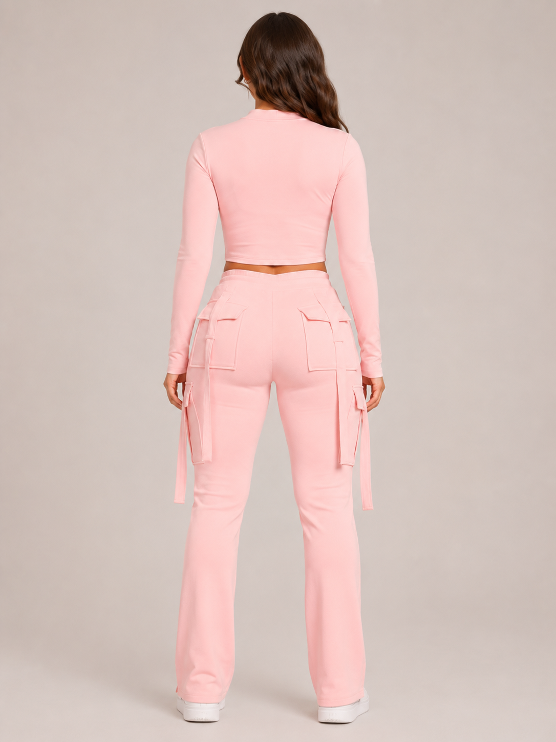 Brooke | High-Waist Flared Cargo Trousers