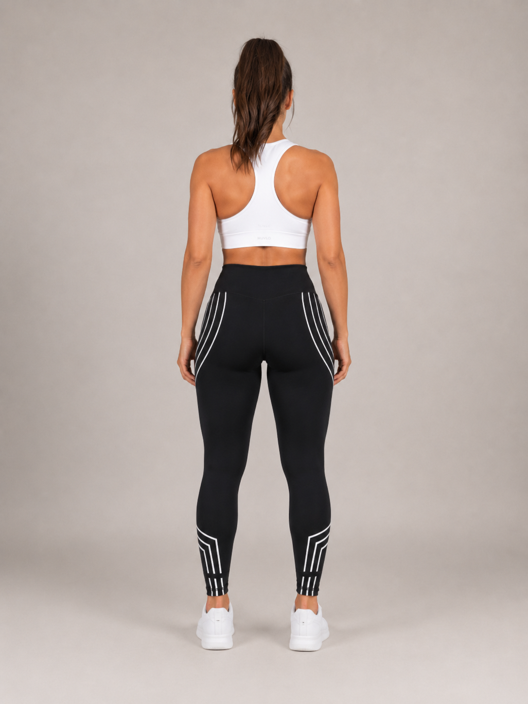 Riley | High-Waisted Line-Print Sports Leggings