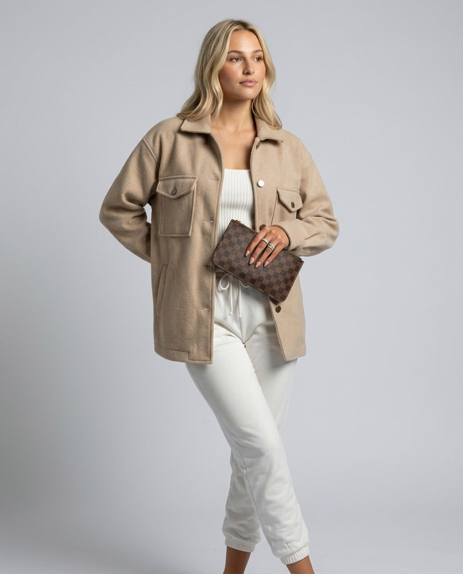 Alba | Single-Breasted Check Streetwear Coat
