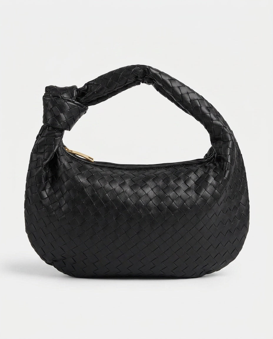 Hand-Woven Structured Shoulder Bag