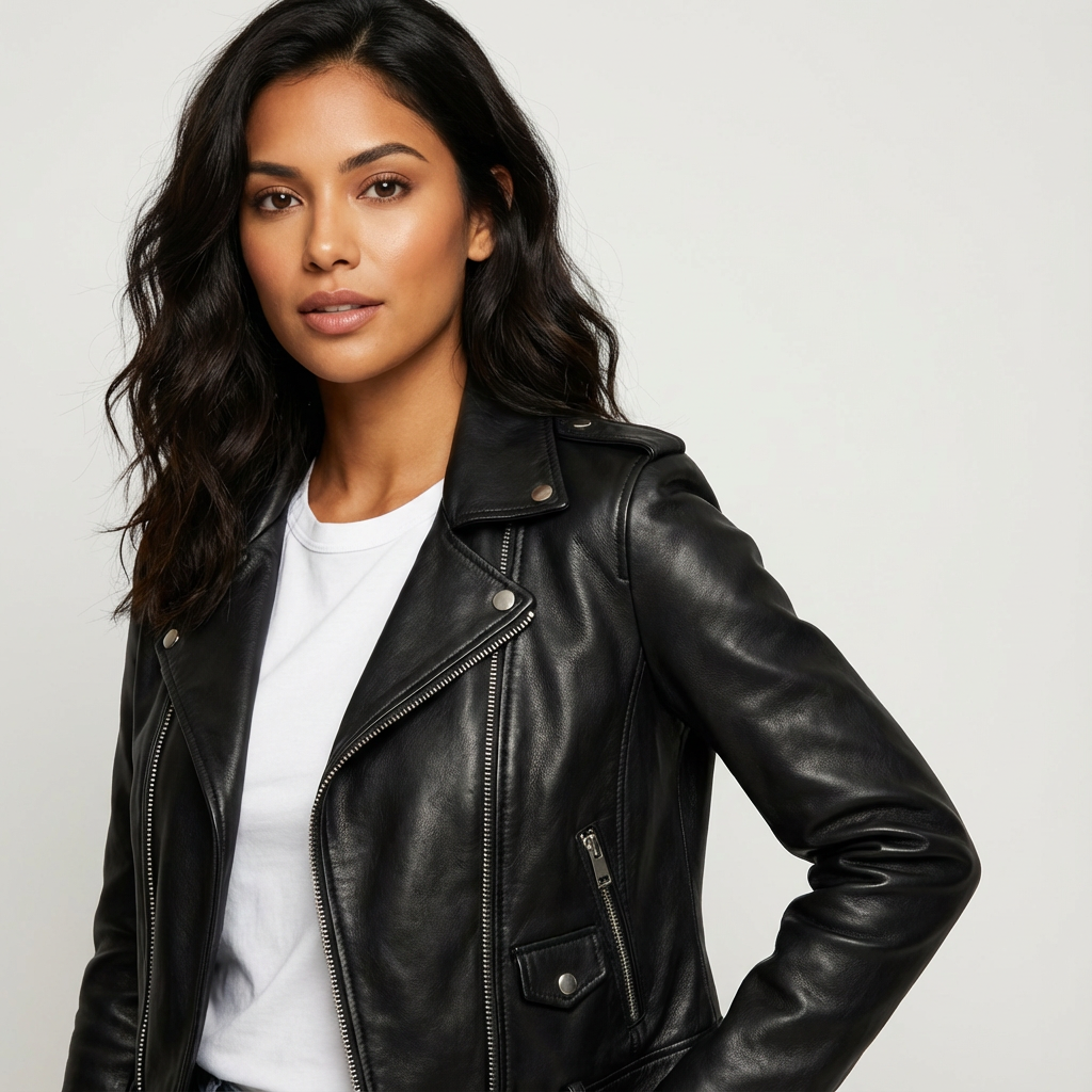 Raven | Faux Leather Biker Jacket