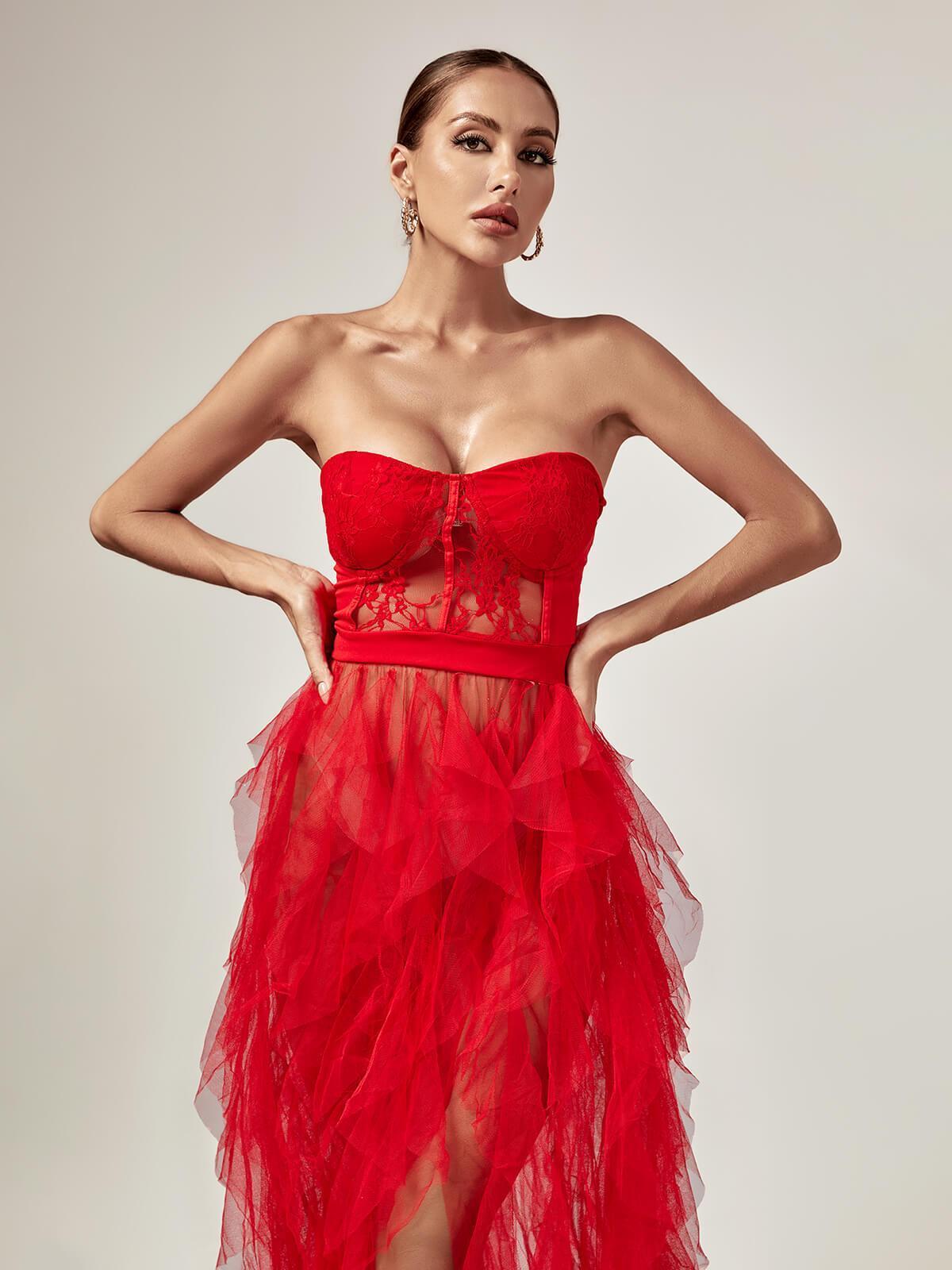 Cosette | Tulle Black Tie Maxi Dress