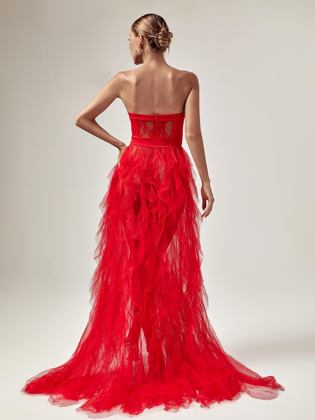 Cosette | Tulle Black Tie Maxi Dress