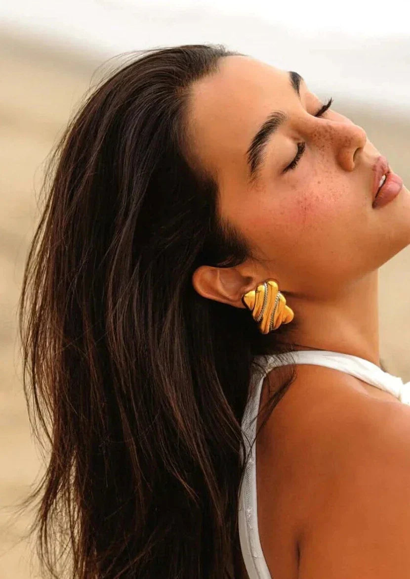 Leah | Chunky Vintage-Inspired Statement Drop Earrings