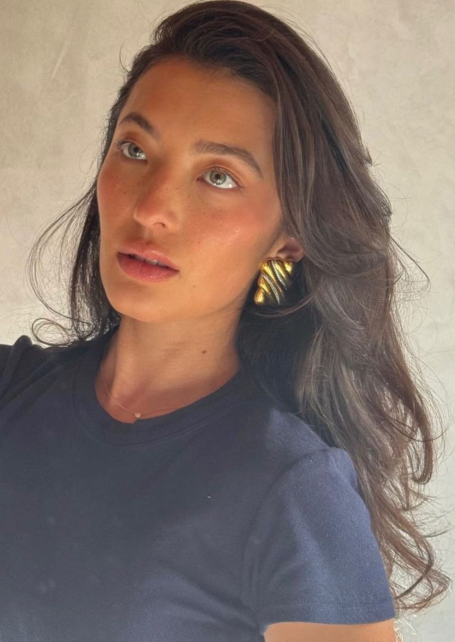 Leah | Chunky Vintage-Inspired Statement Drop Earrings