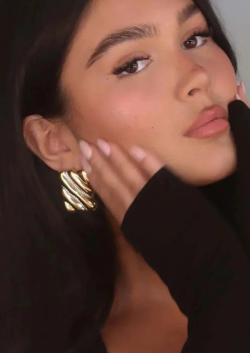 Leah | Chunky Vintage-Inspired Statement Drop Earrings