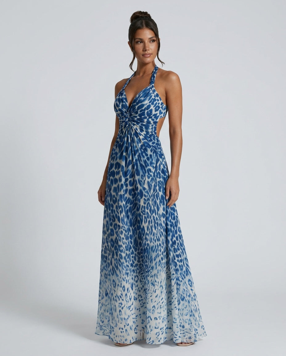 Savana | Ombre Leopard Print Maxi Dress