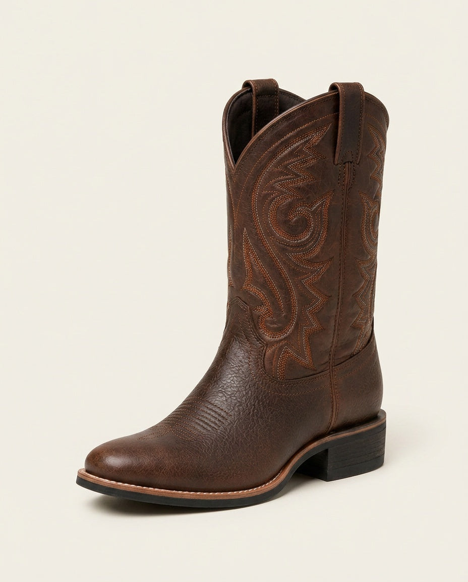 Cassidy | Embroidered Western Leather Cowboy Boots