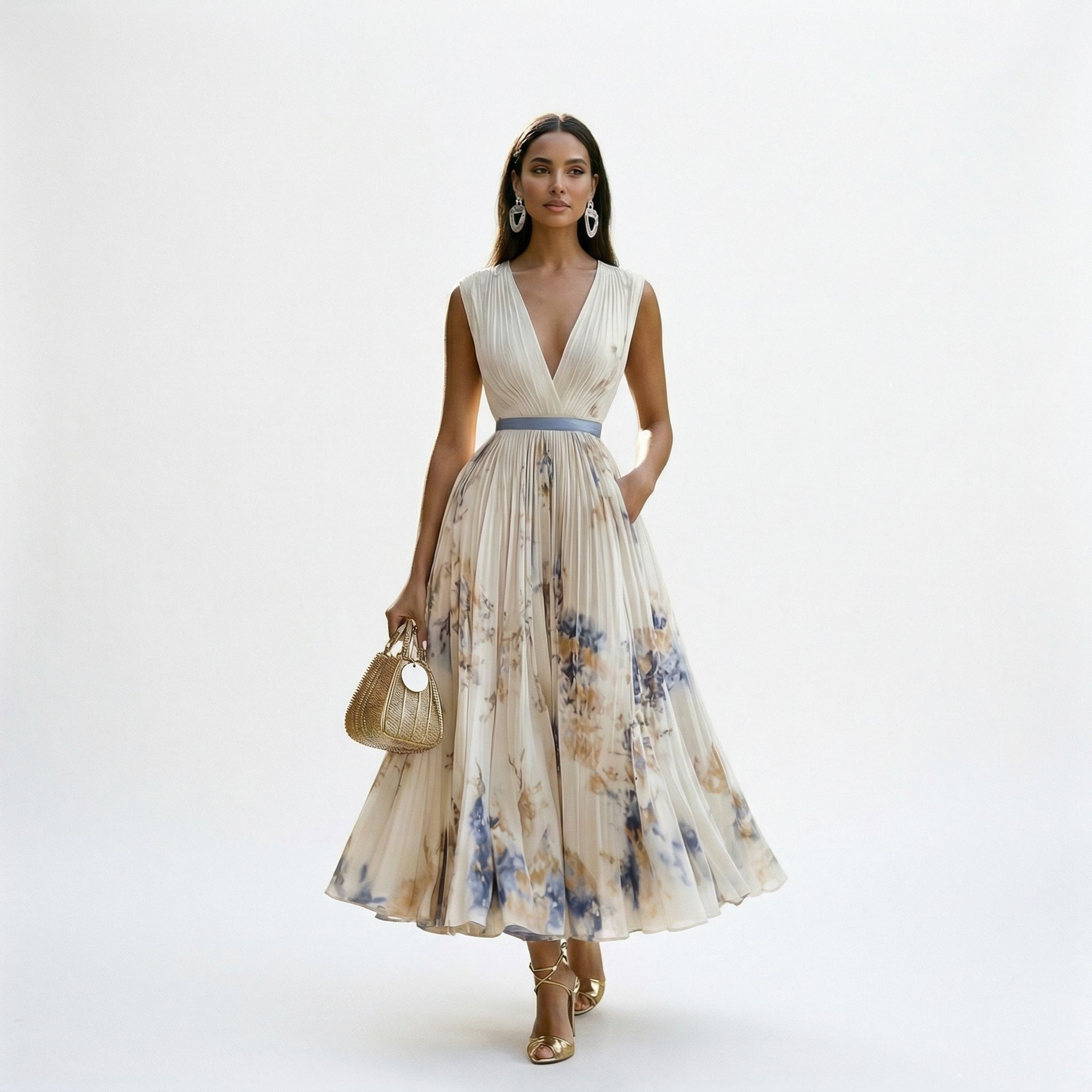 Elovine | Floral Long Sleeve Maxi Dress