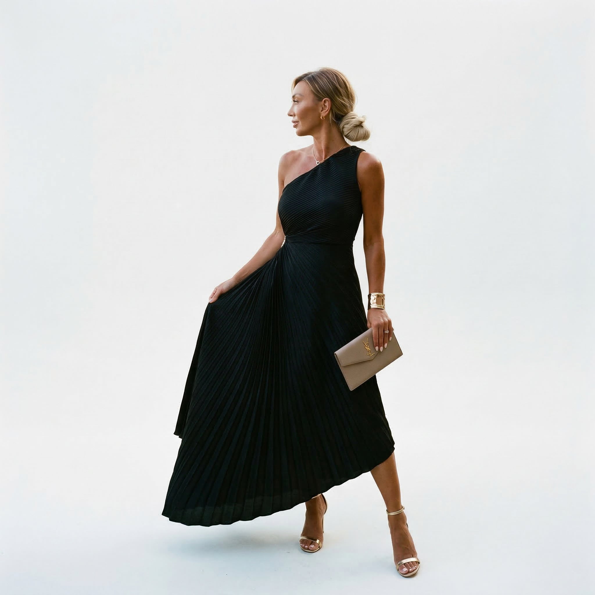 Cleo | One-Shoulder Wedding Guest Maxi Dress