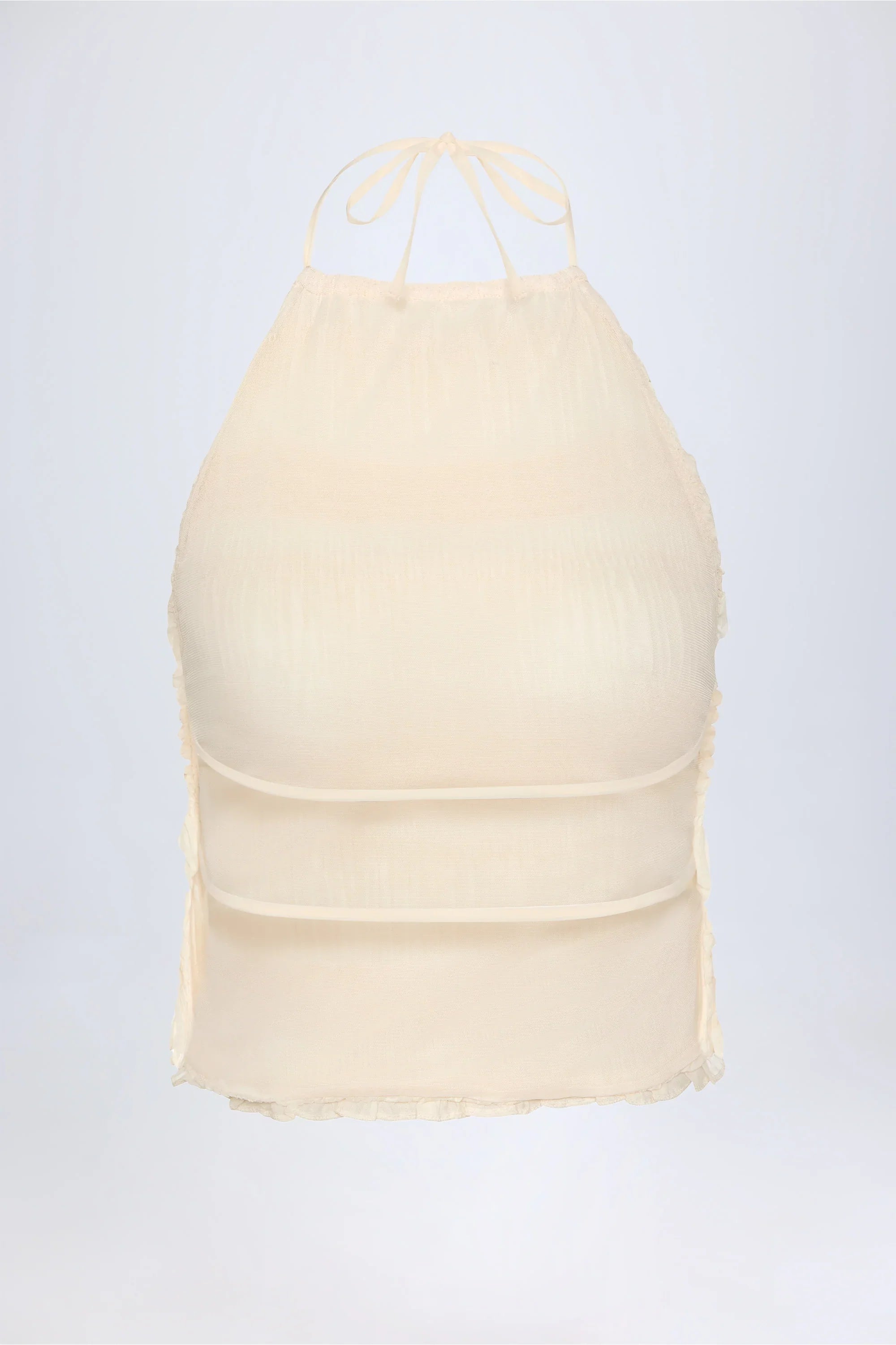 Verity | High-Neck Ruffle Backless Top