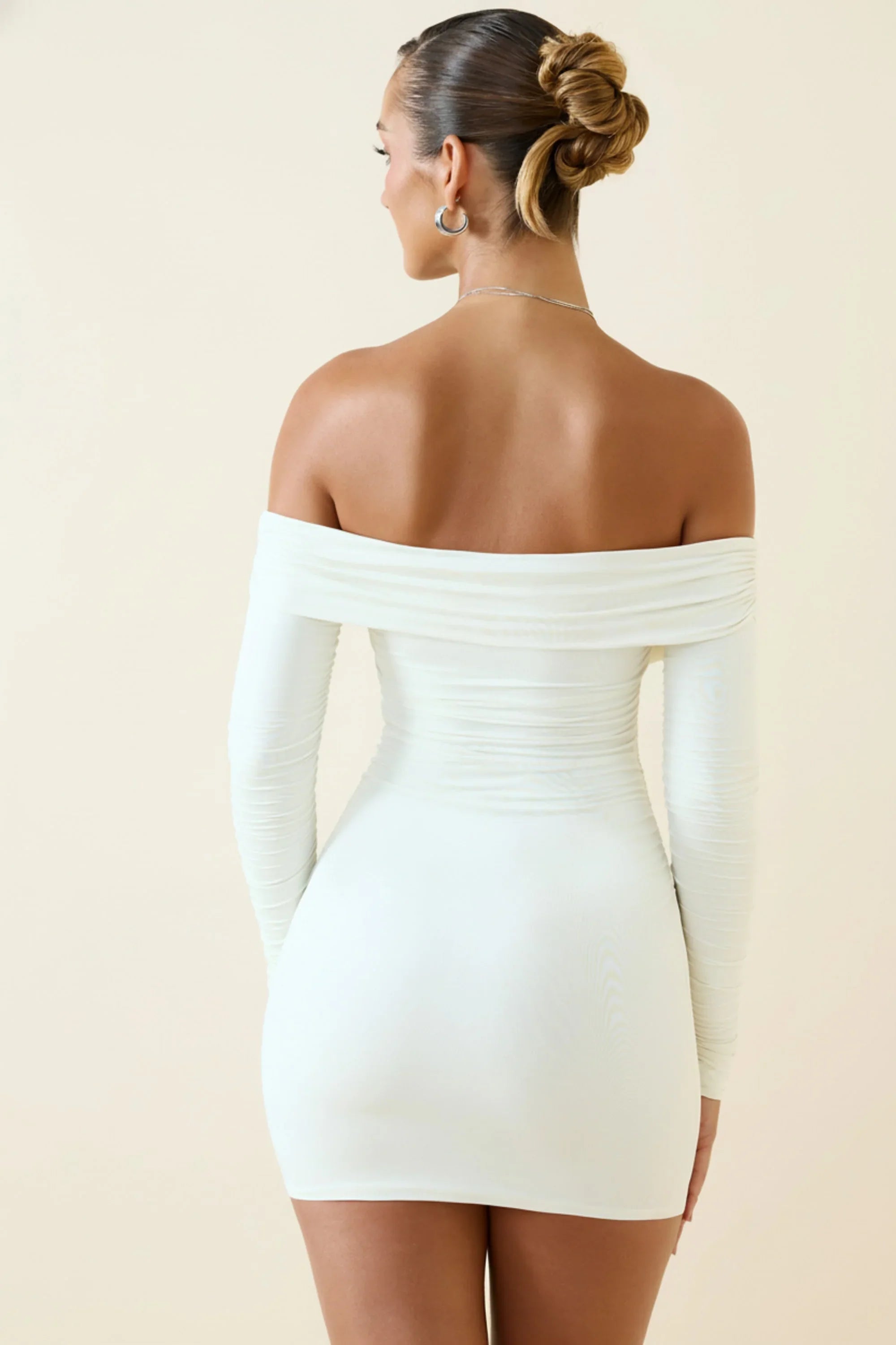 Jimena | Off-Shoulder Ruched Bodycon Mini Dress