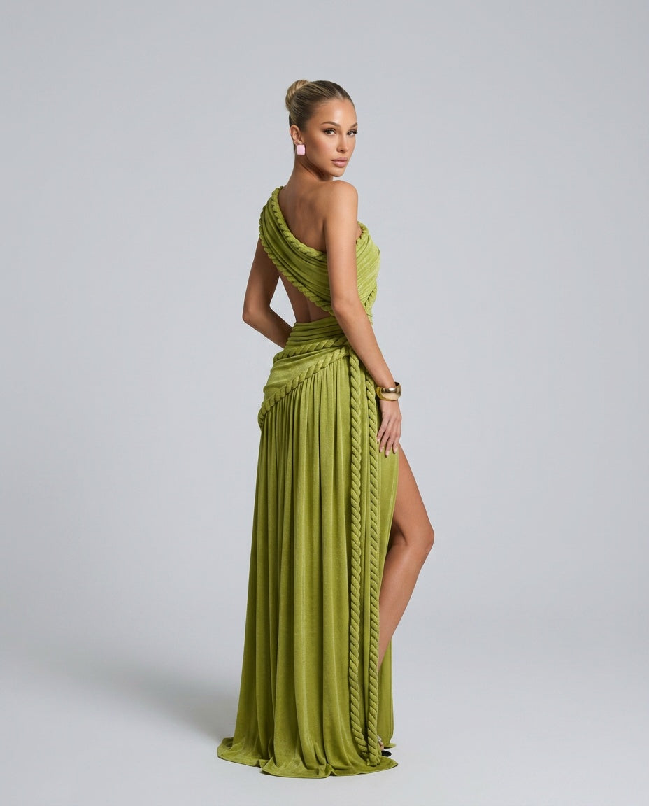 Ottilie | One-Shoulder Side Split Maxi Dress