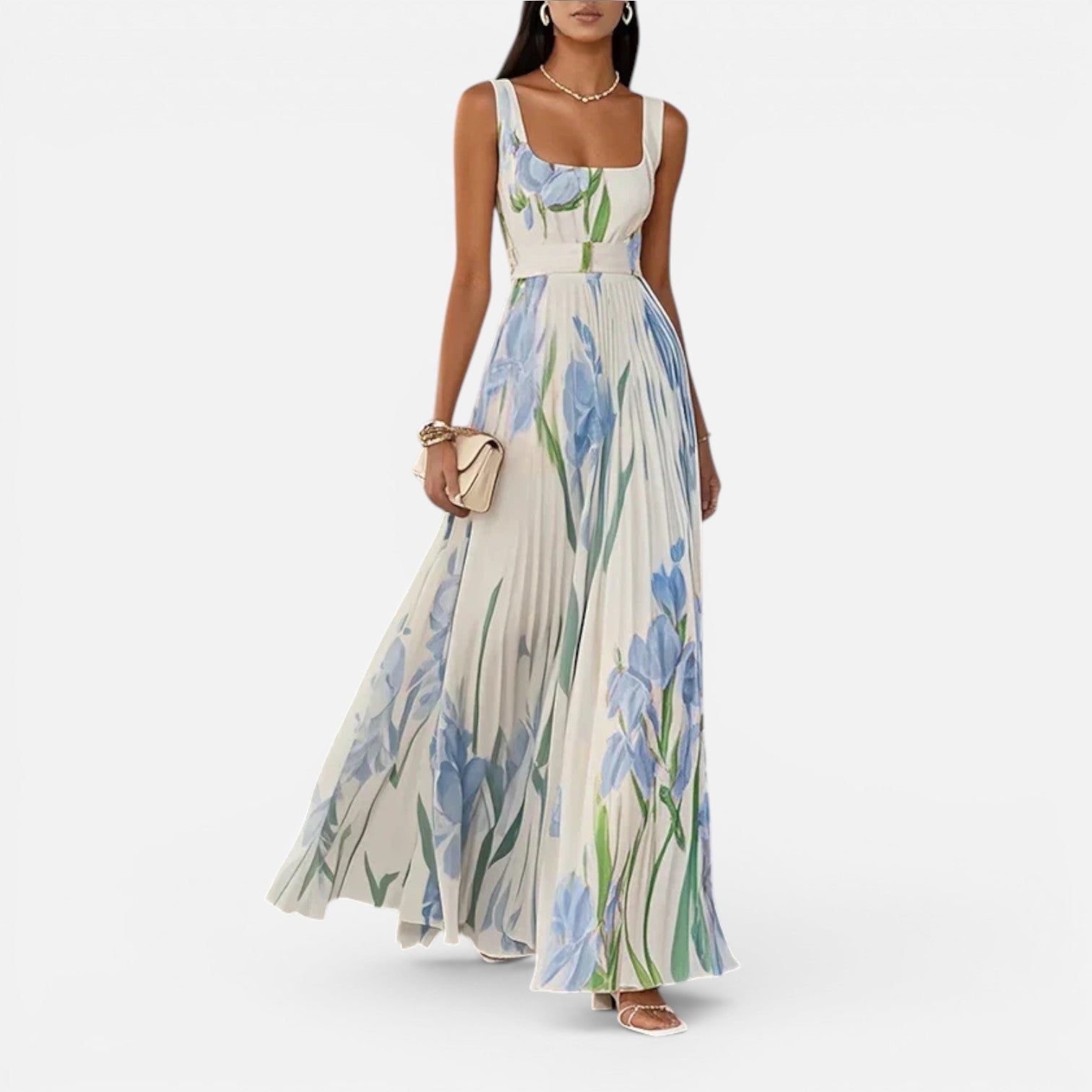 Carmen | Floral Print Wedding Guest Maxi Dress