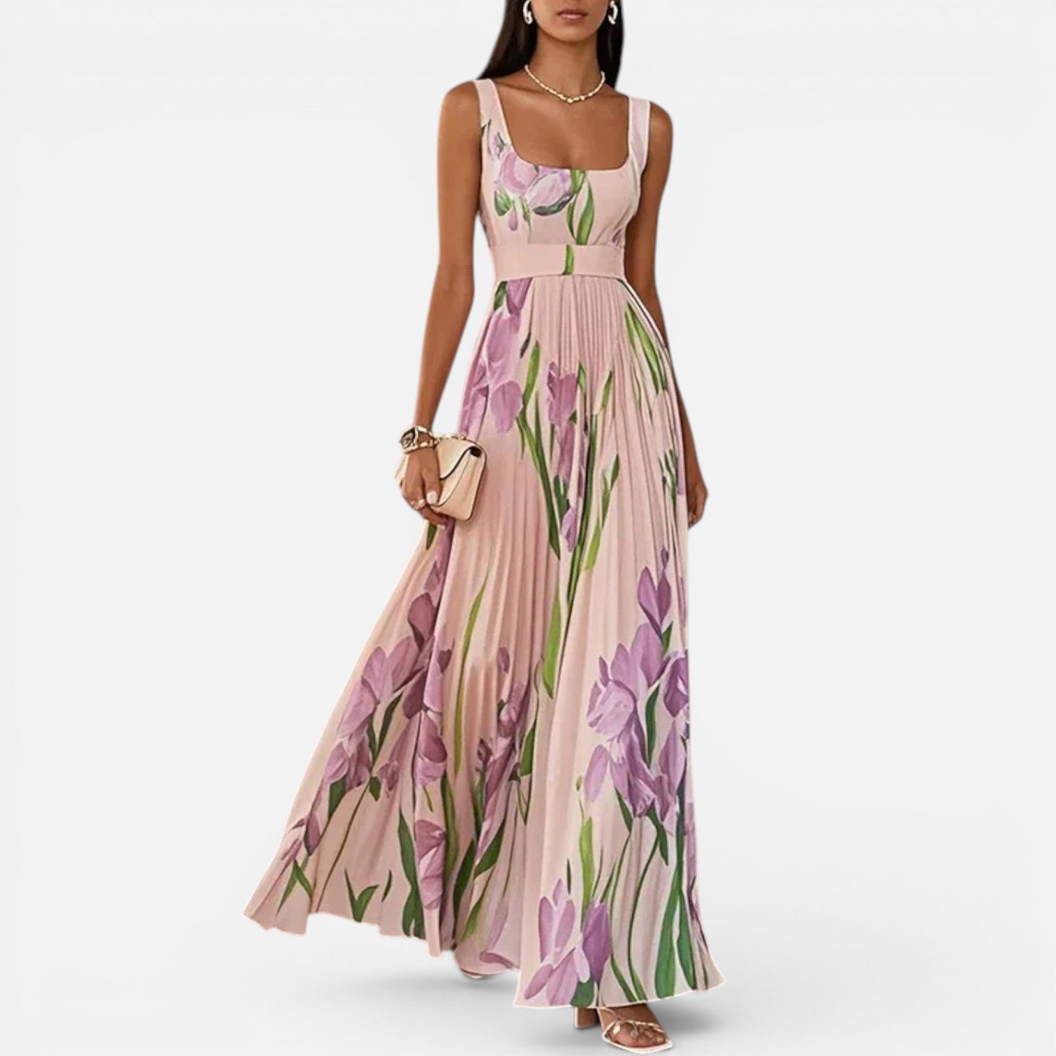 Carmen | Floral Print Wedding Guest Maxi Dress