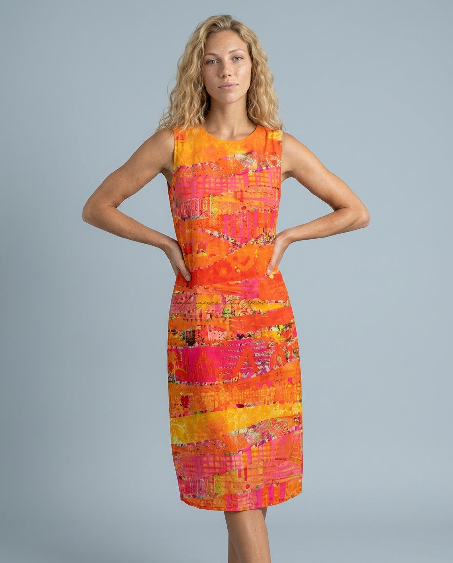Orla | Painted Print Midi Dress