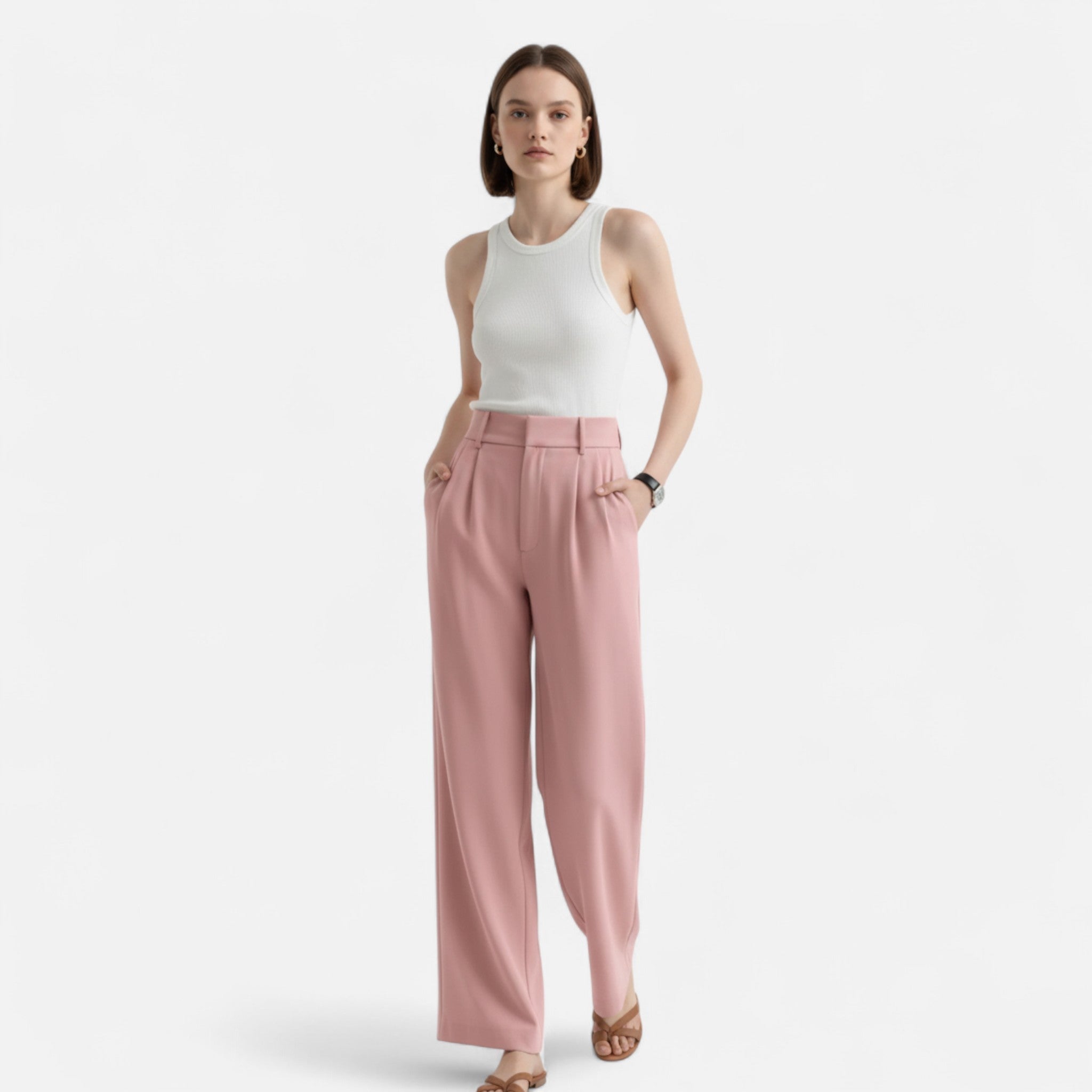 Jimena | High Waist Wide Leg Trousers
