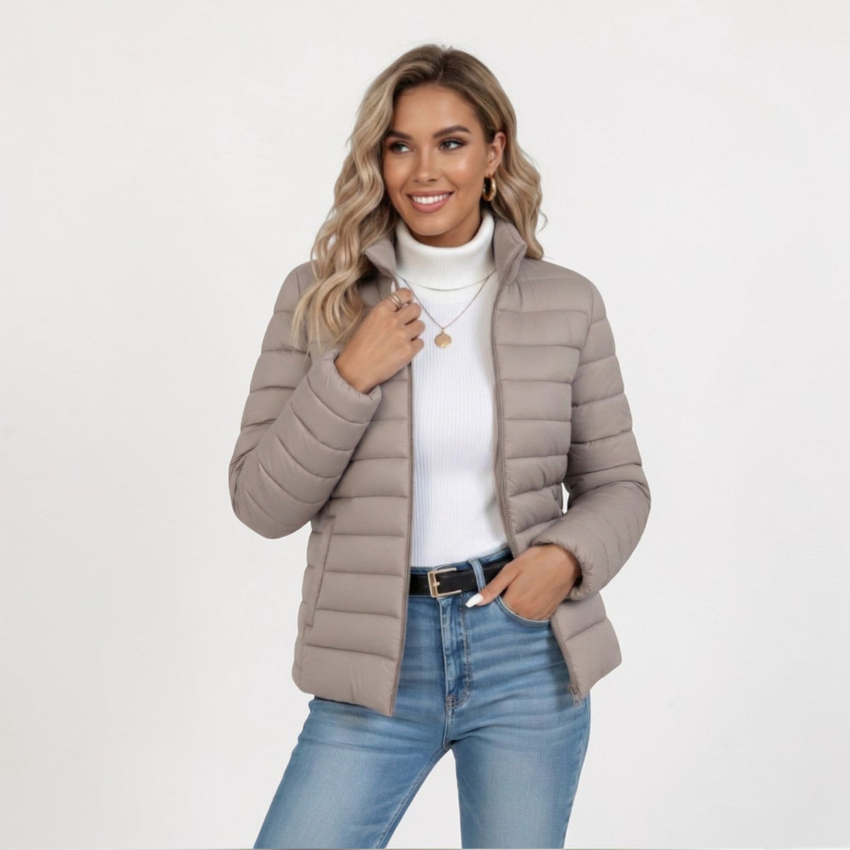 Lucia | Lightweight Quilted Stand-Collar Jacket