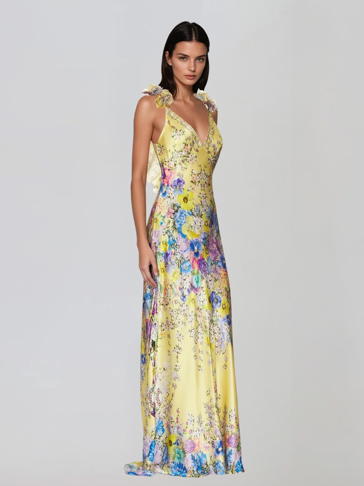 Wren | V-Neck Floral Print Maxi Dress