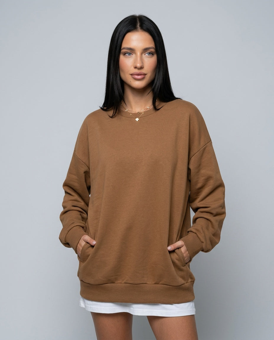 Camila | Oversized Crew Neck Sweatshirt