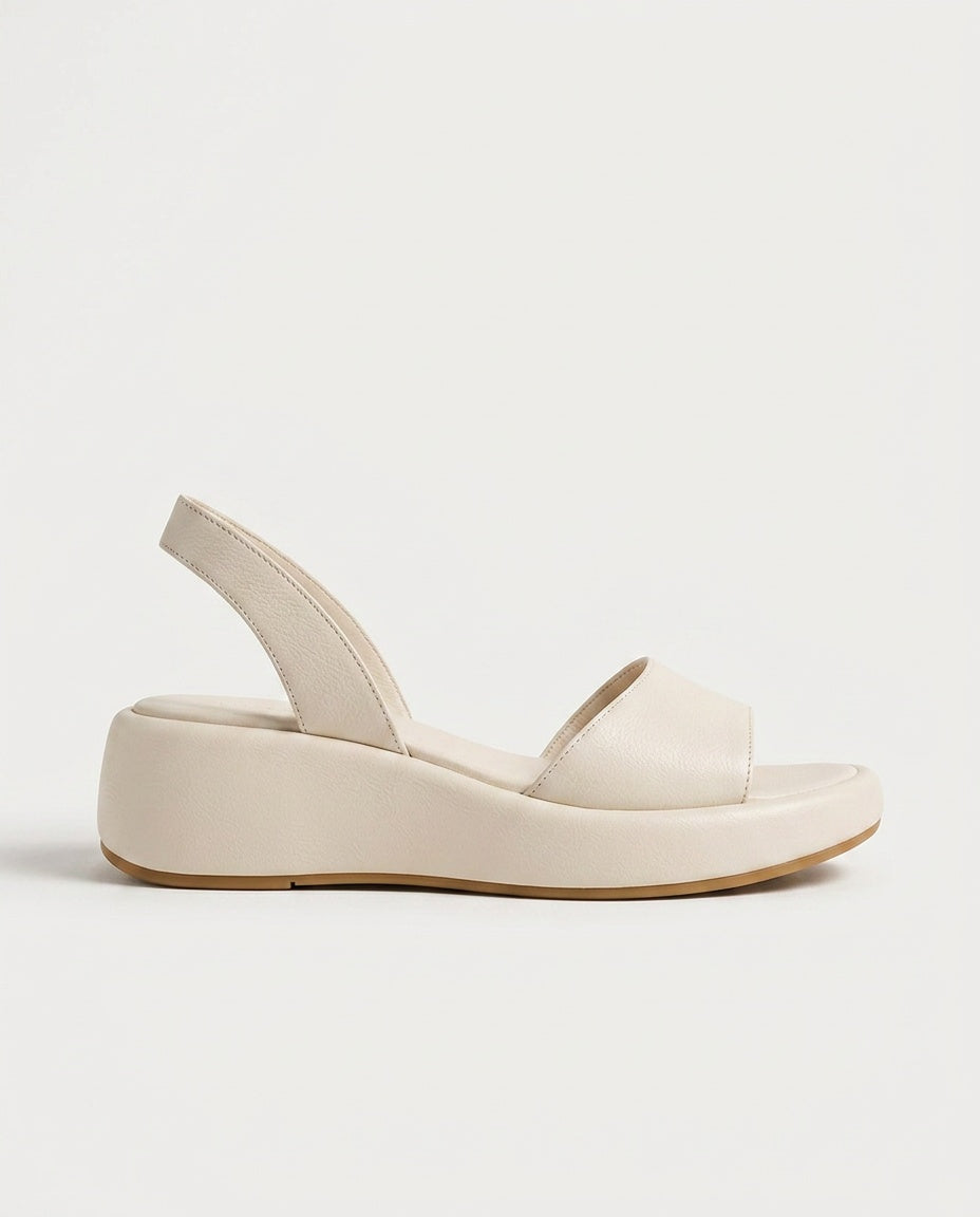 Coralie | Open Toe Low Wedge Slingback Sandals