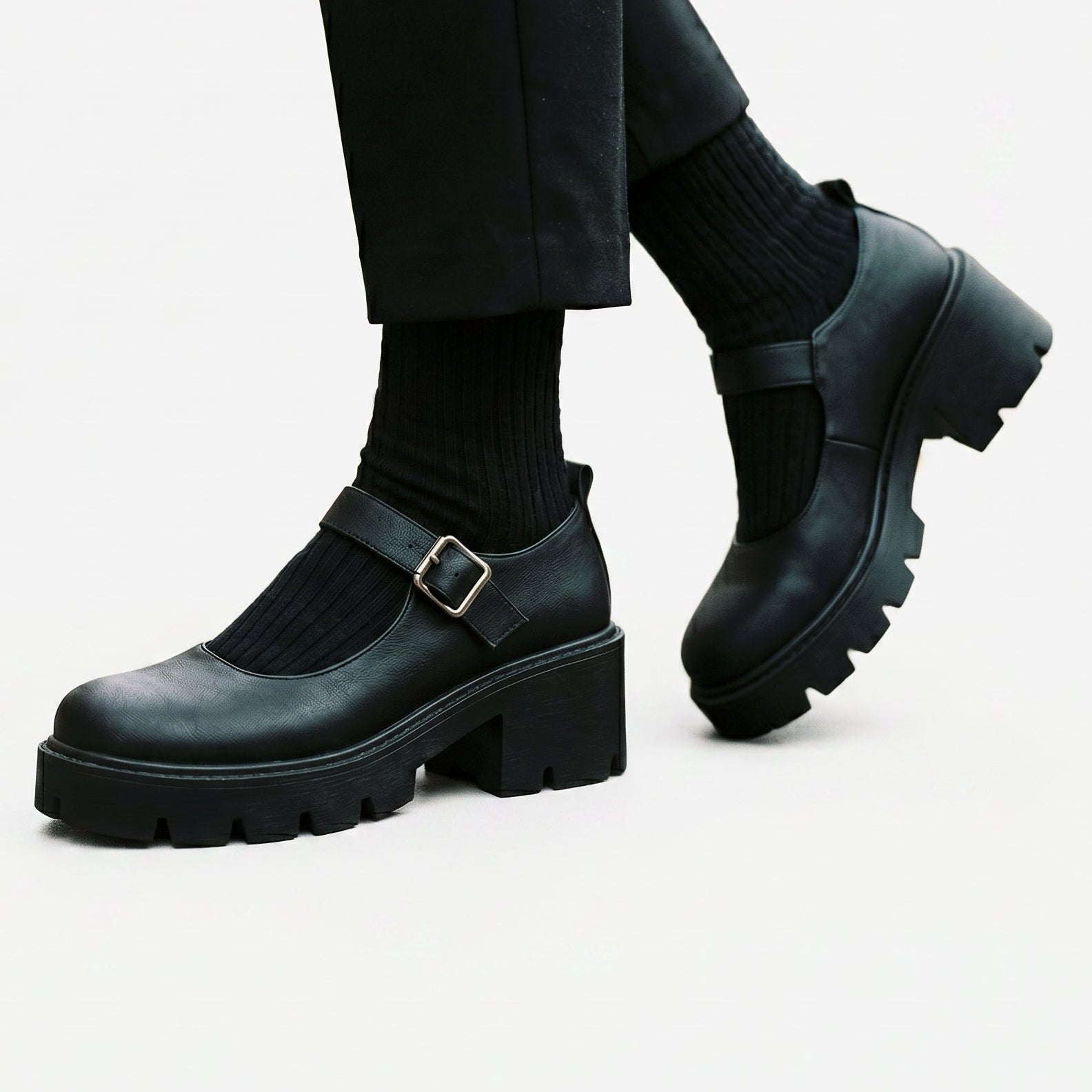 Delphine | Mary Jane Faux Leather Pumps