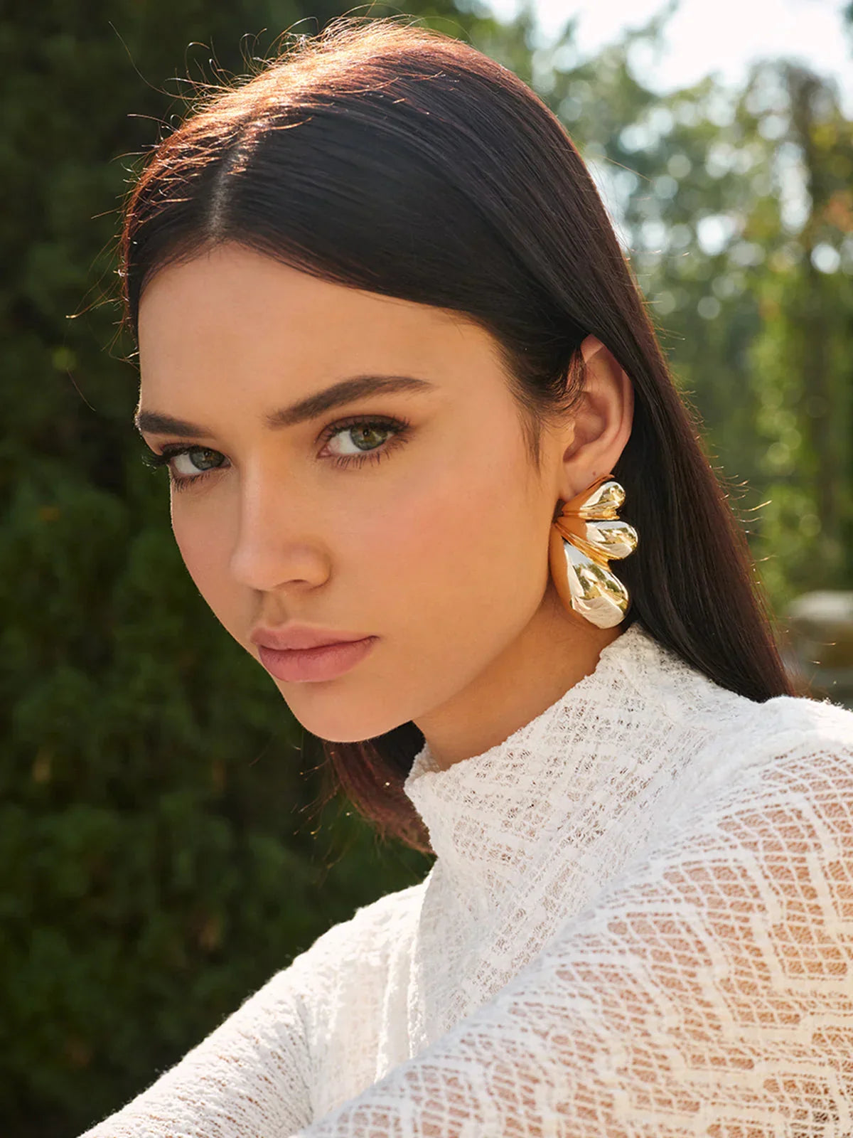 Stella | Butterfly Wing Gold Stud Earrings