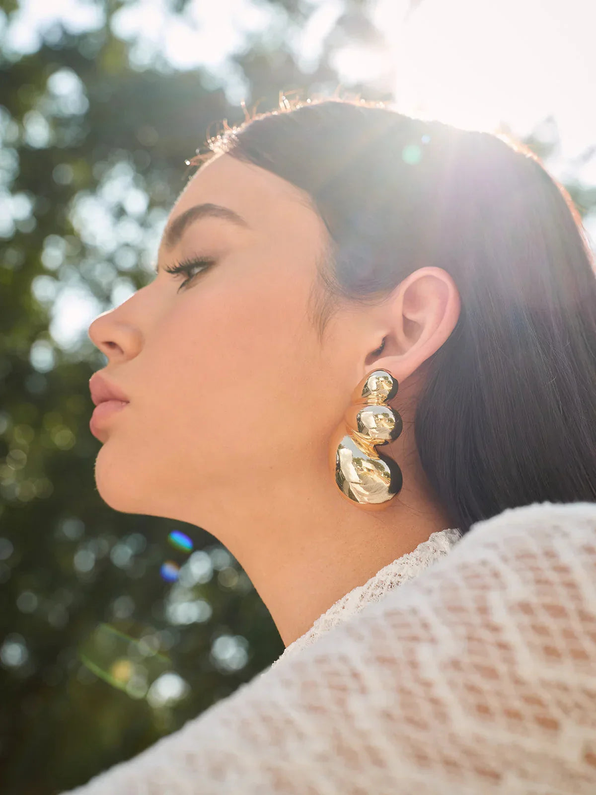 Stella | Butterfly Wing Gold Stud Earrings