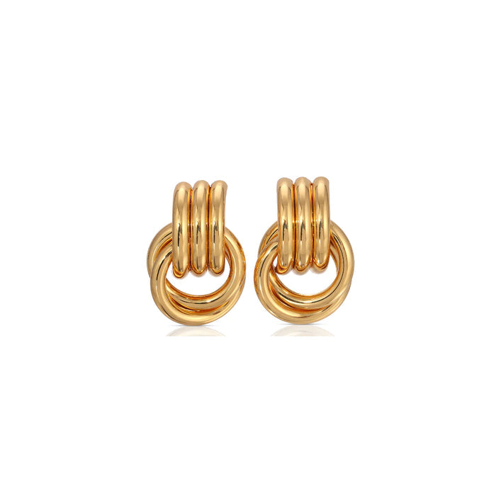 Isolde | Knot Motif Gold-Tone Stud Earrings