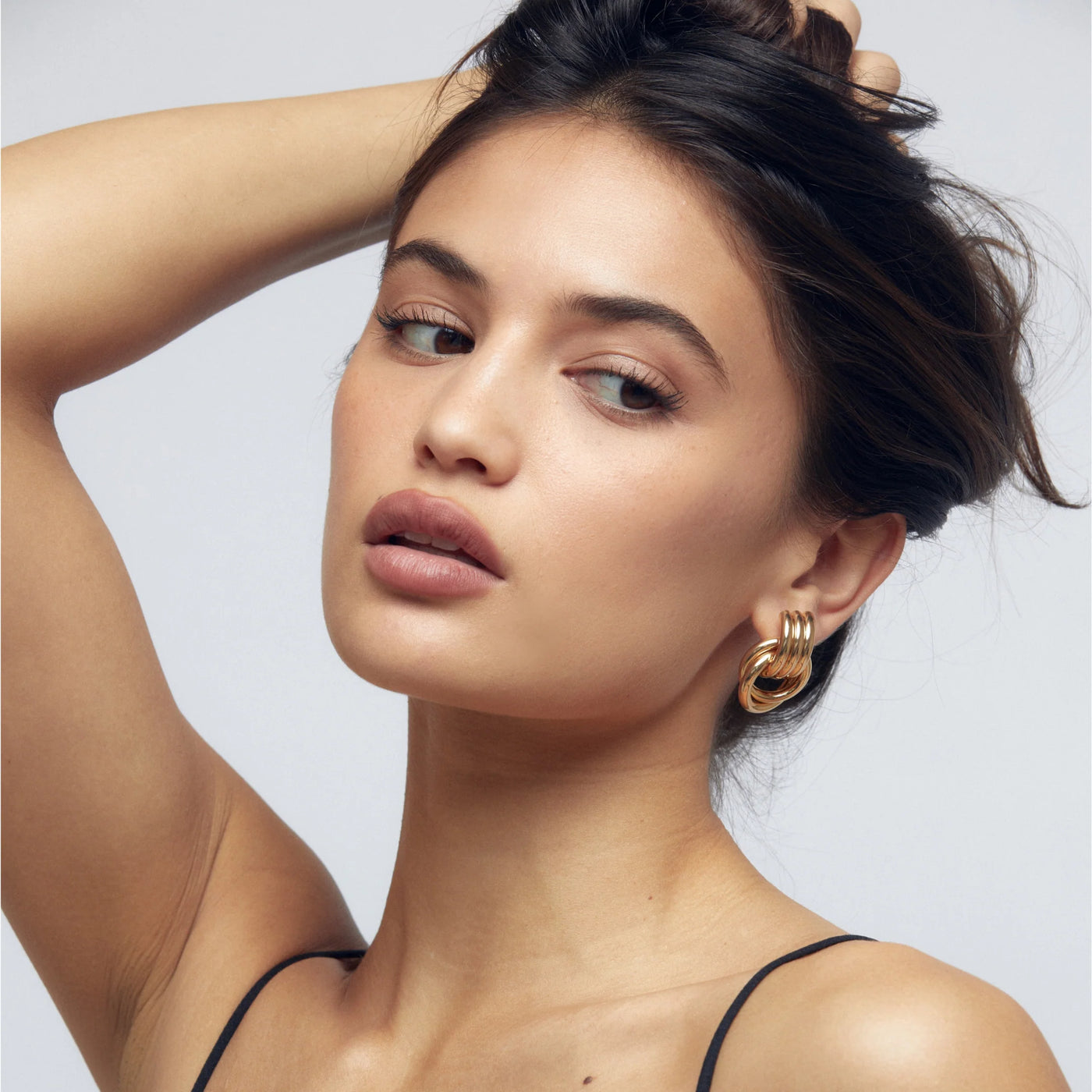 Isolde | Knot Motif Gold-Tone Stud Earrings