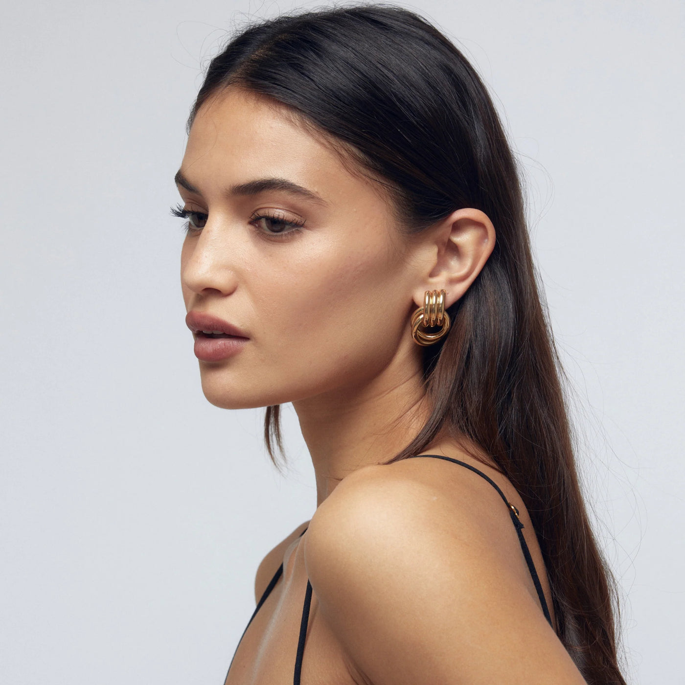 Isolde | Knot Motif Gold-Tone Stud Earrings