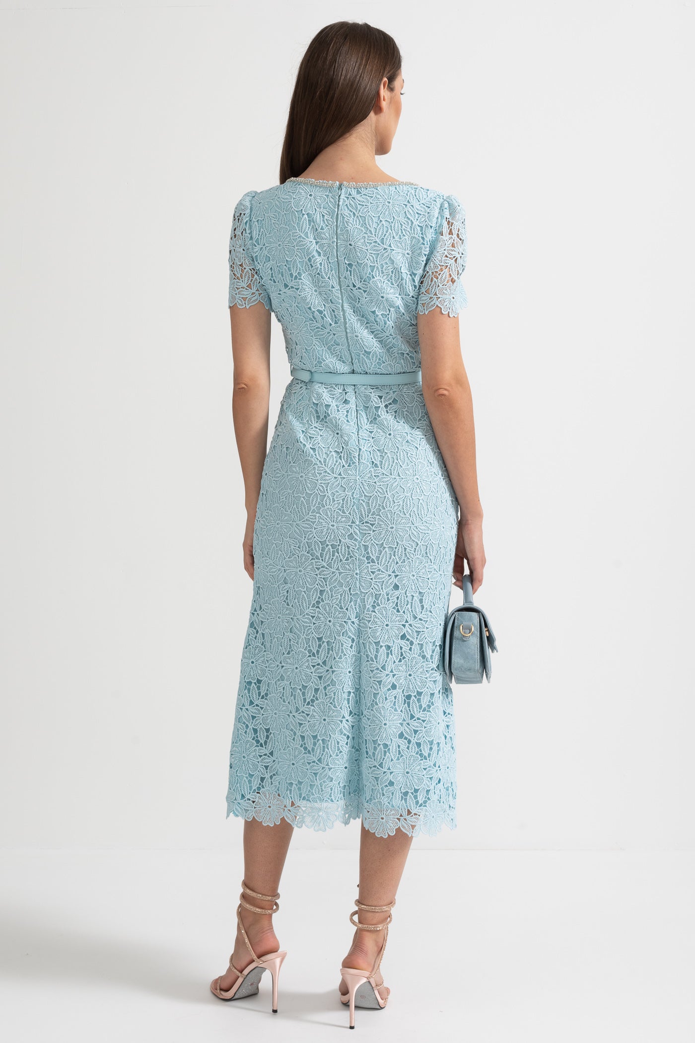 Fleur | Lace Button-Front Midi Dress