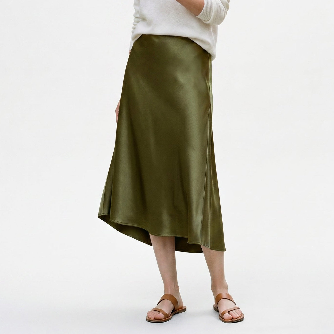 Dahlia | Elastic Waist Midi Skirt