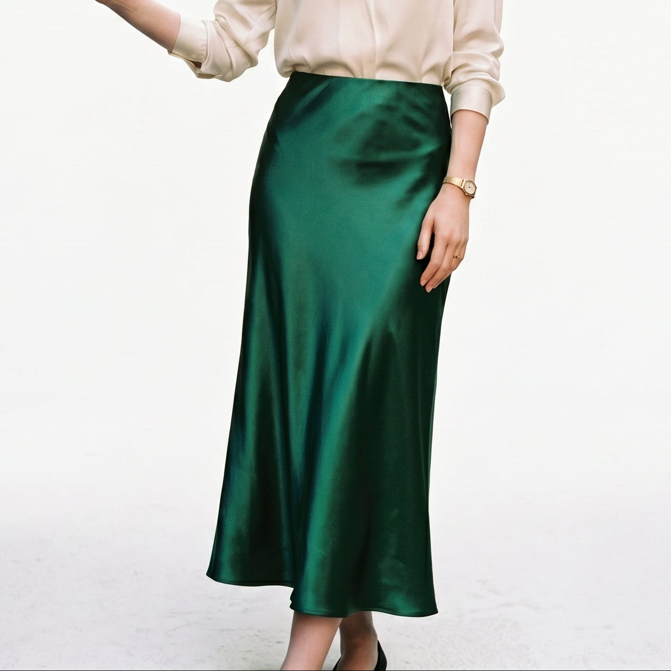 Dahlia | Elastic Waist Midi Skirt
