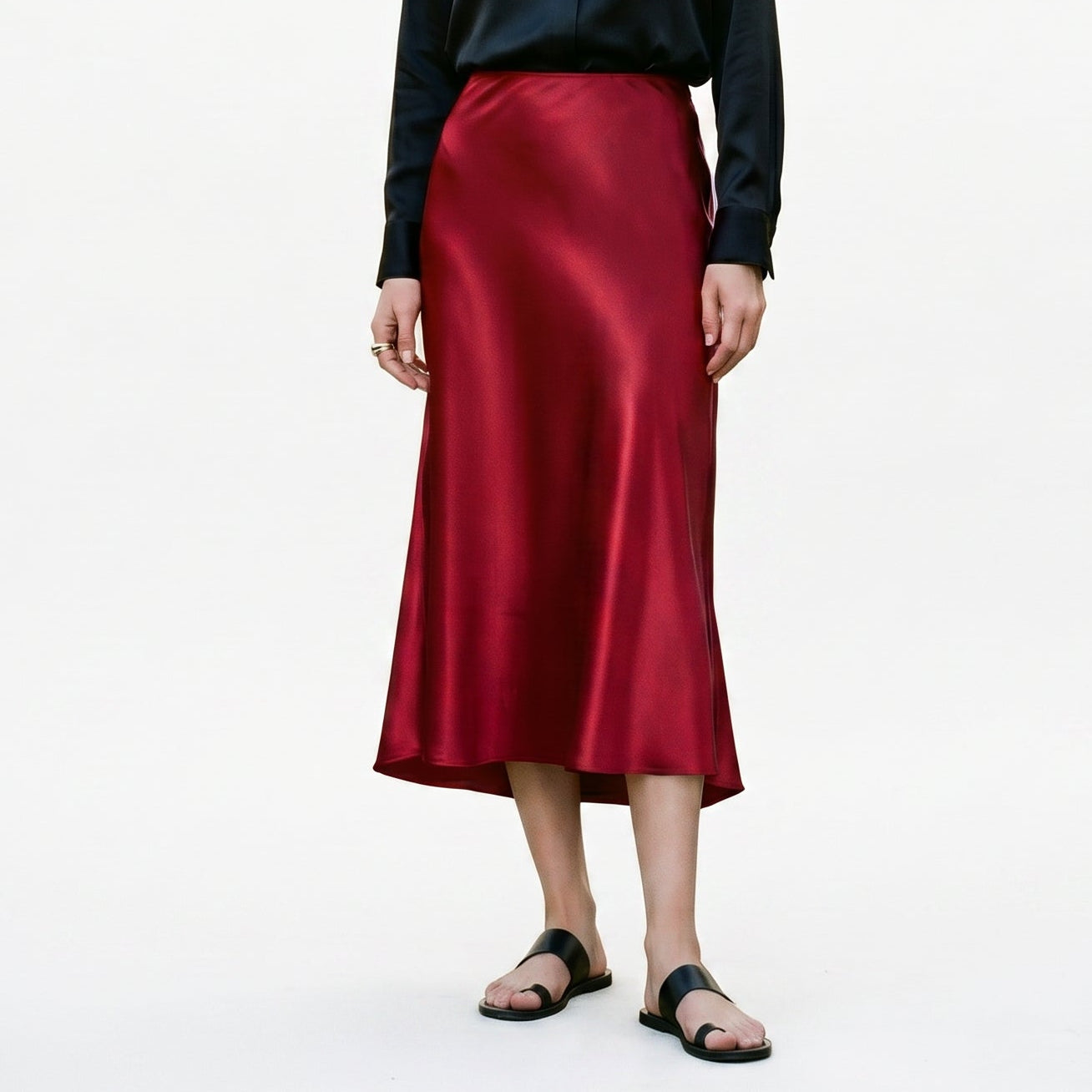 Dahlia | Elastic Waist Midi Skirt