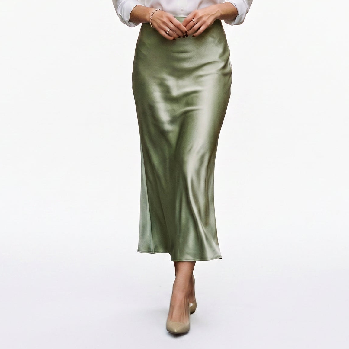 Dahlia | Elastic Waist Midi Skirt