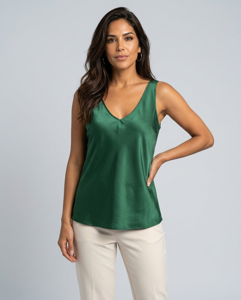 Maeve | Hip-Length Draped V-Neck Camisole