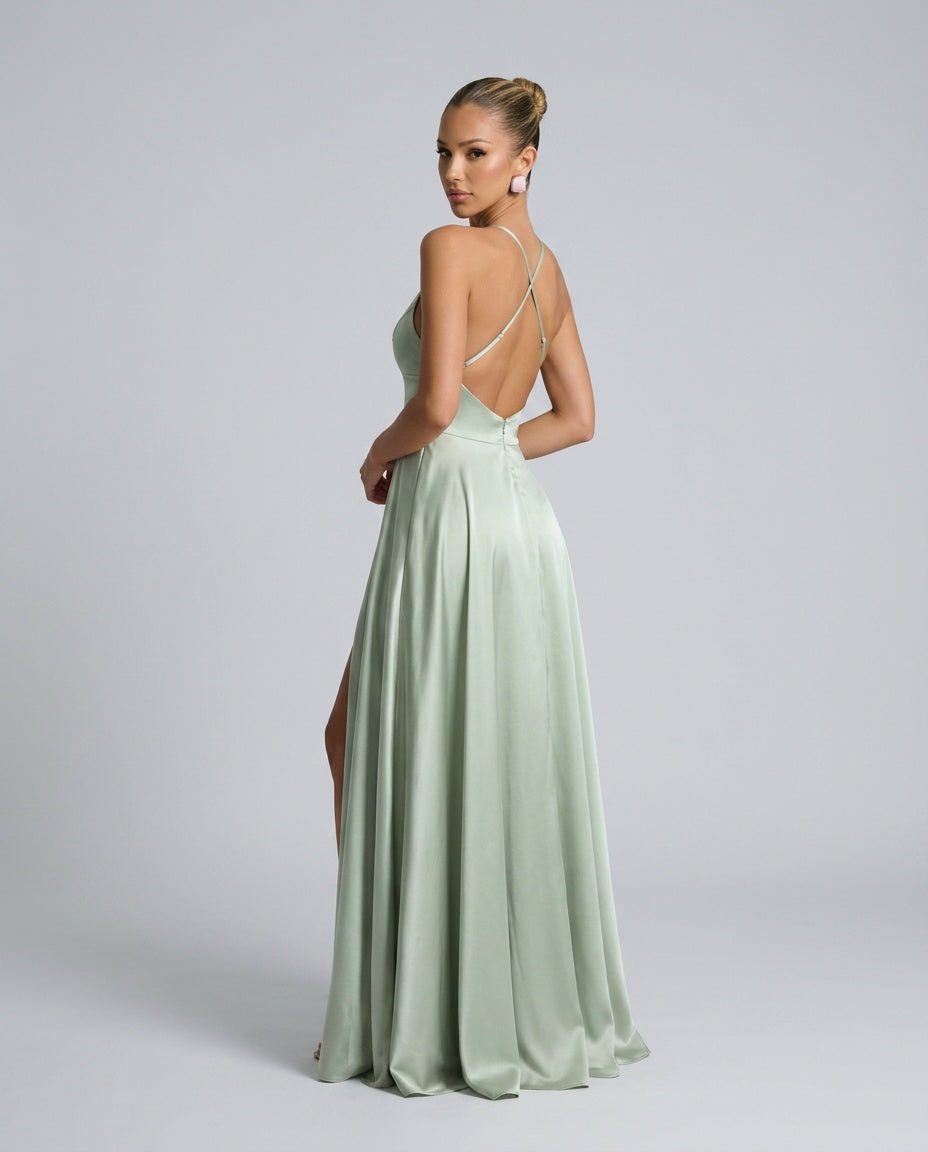 Sienna | Flowy Side Split Maxi Dress