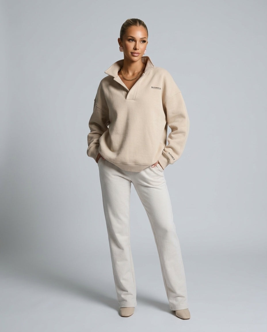 Cleo | Crossover Hood Oversized Lounge Hoodie
