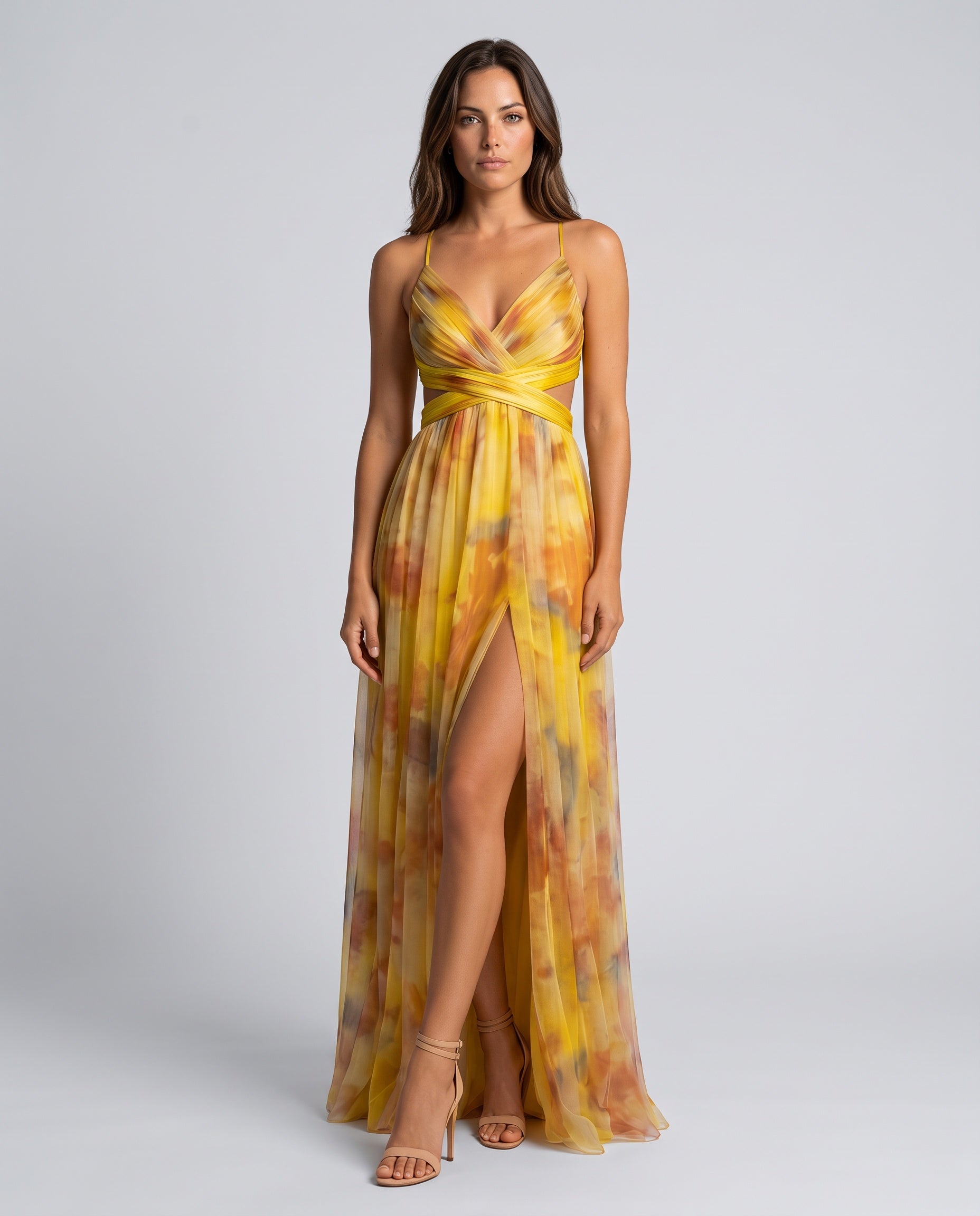 Iris | Watercolour Print Relaxed Maxi Dress