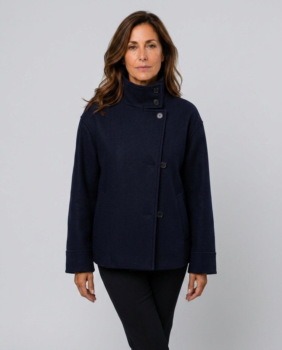Ellie | Oversized Short Wool-Blend Coat