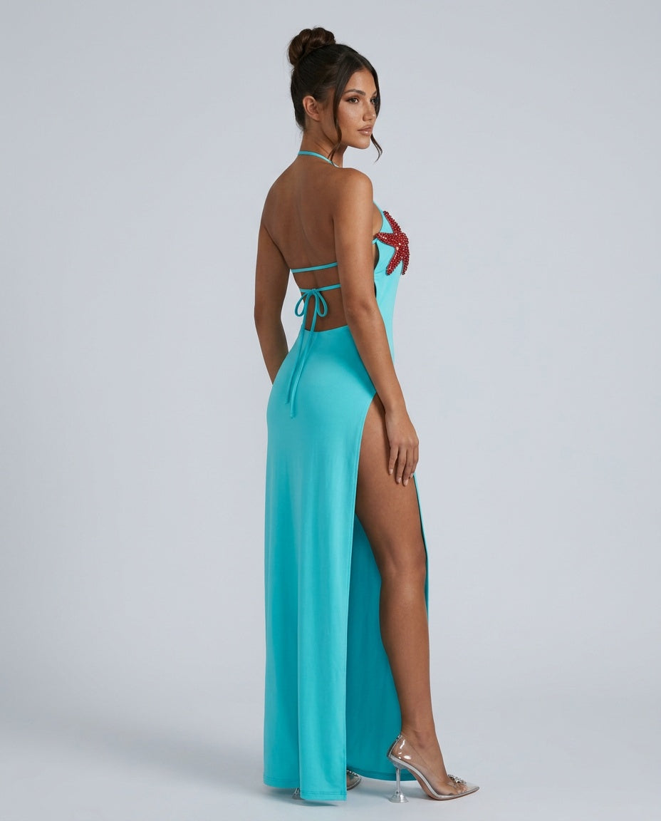 Jimena | Bustier Side Split Maxi Dress