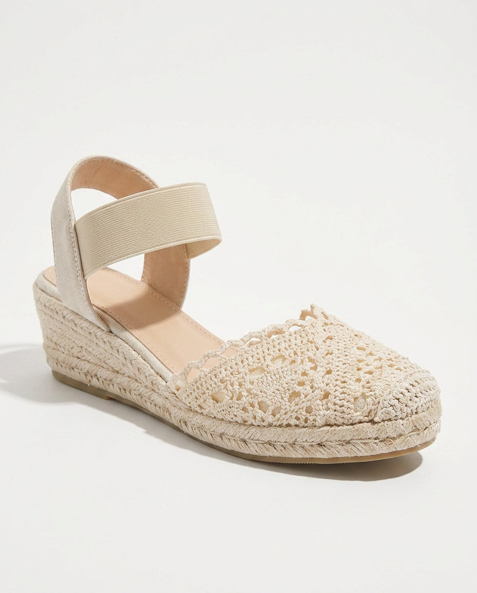 Orina | Crochet Espadrille Wedge Sandals
