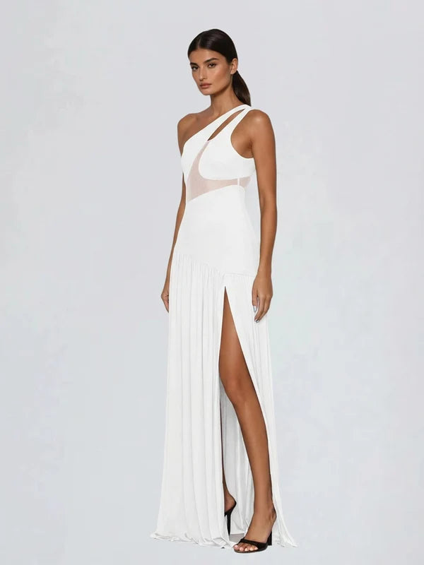 Thea | One-Shoulder Side Split Maxi Dress