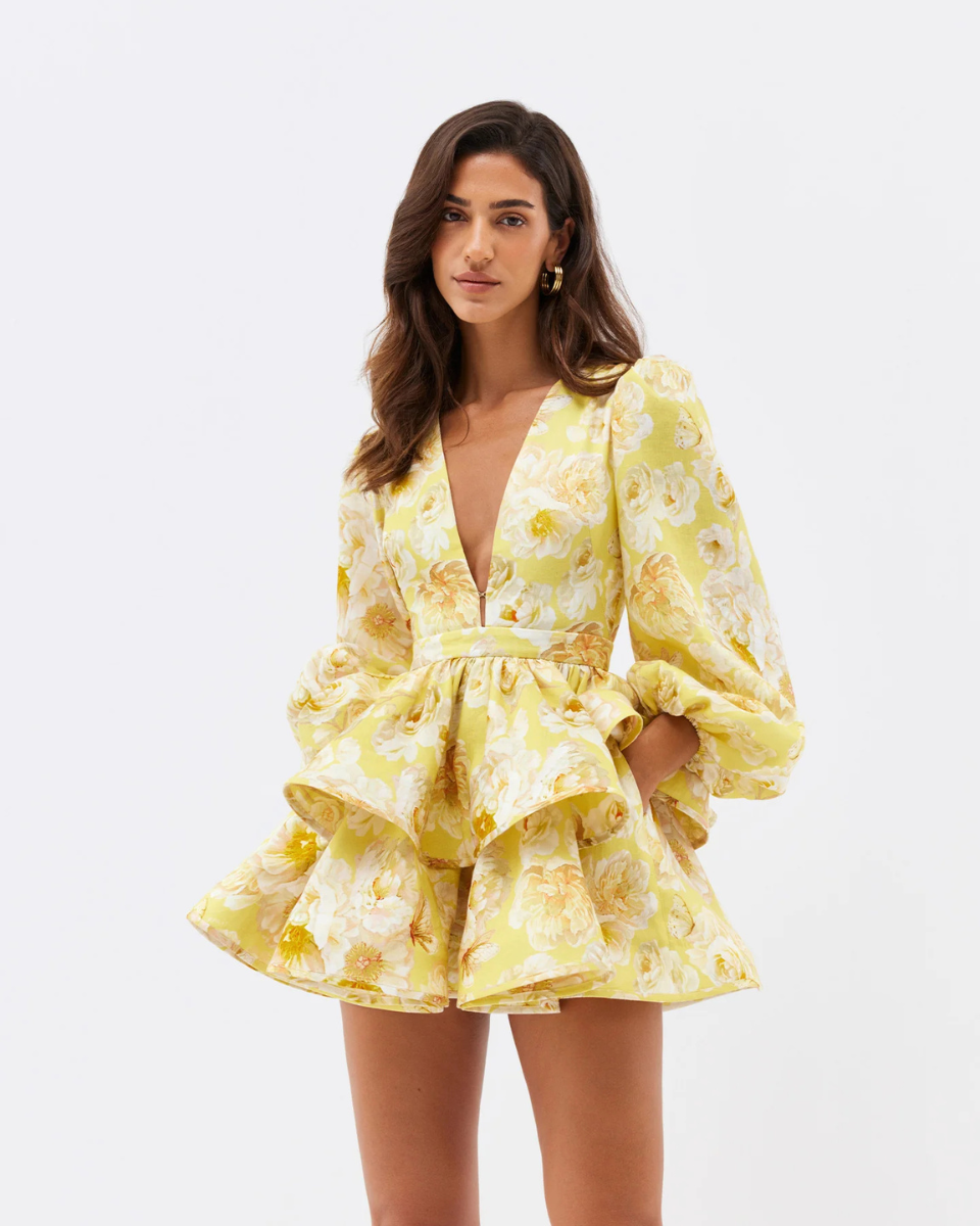 Lilly | Tiered Peplum Mini Dress