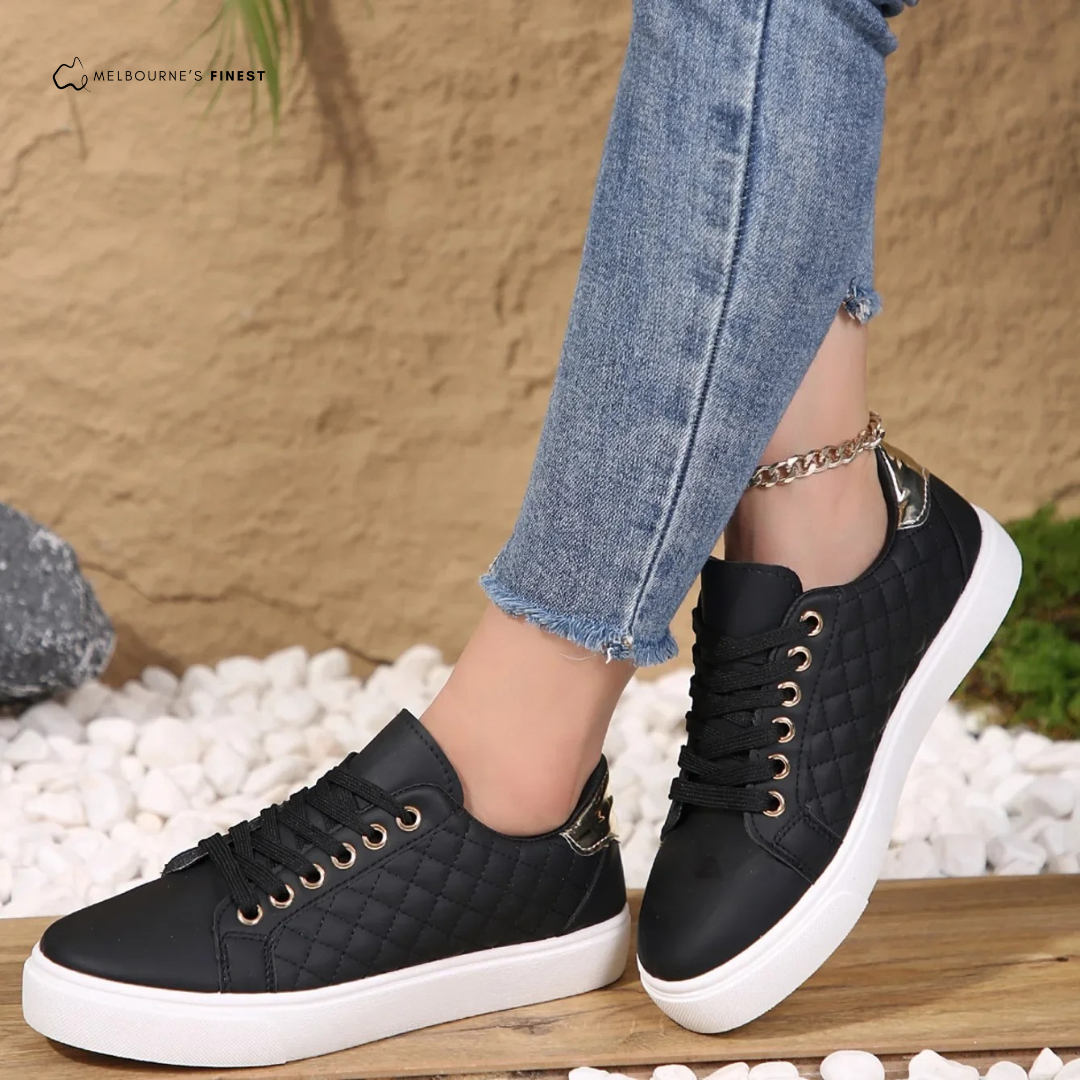 Imogen | Quilted Low-Top Sneakers with Cushioned Sole