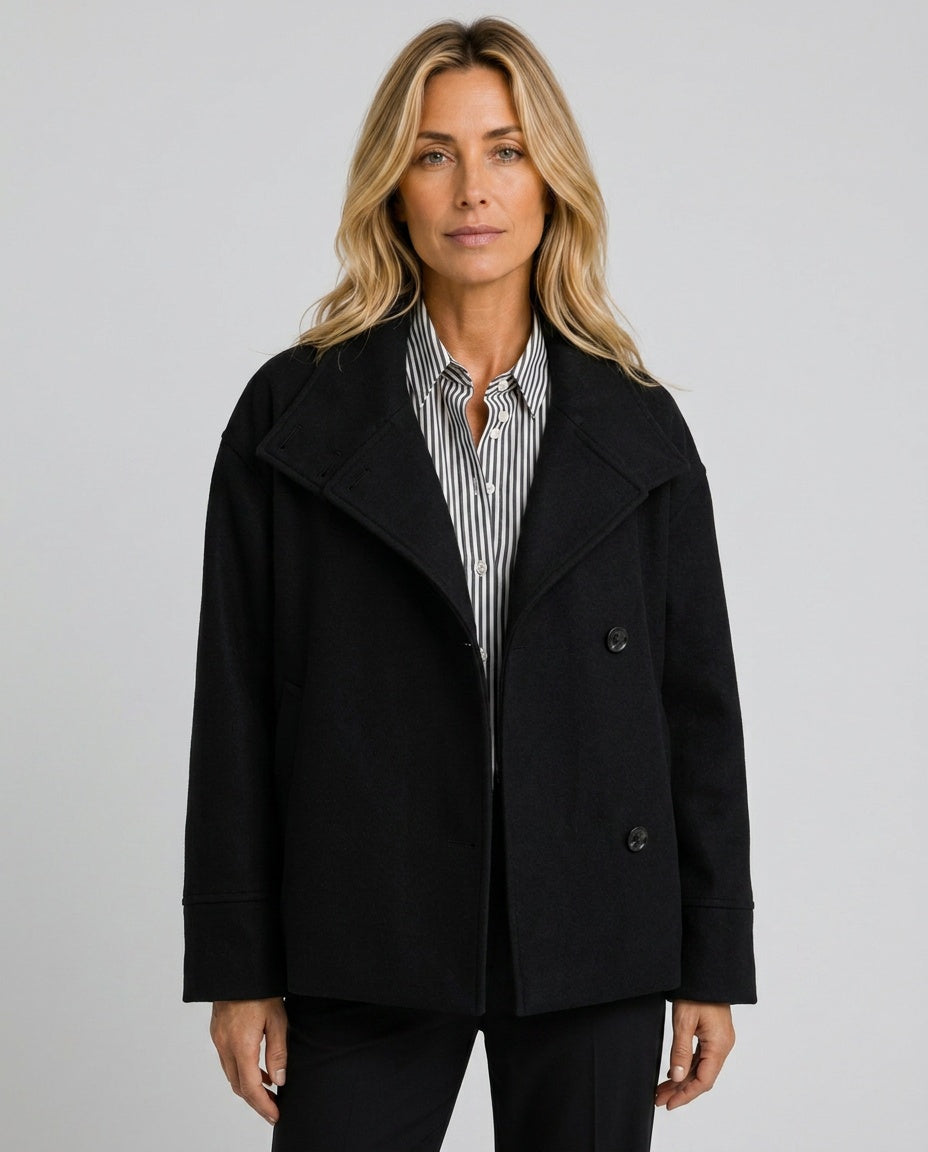Ellie | Oversized Short Wool-Blend Coat