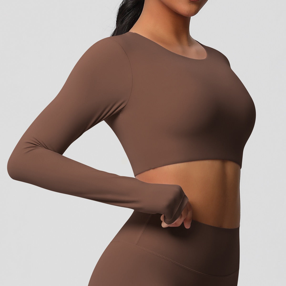 Cleona | Long Sleeve Shaping Compression Crop Top