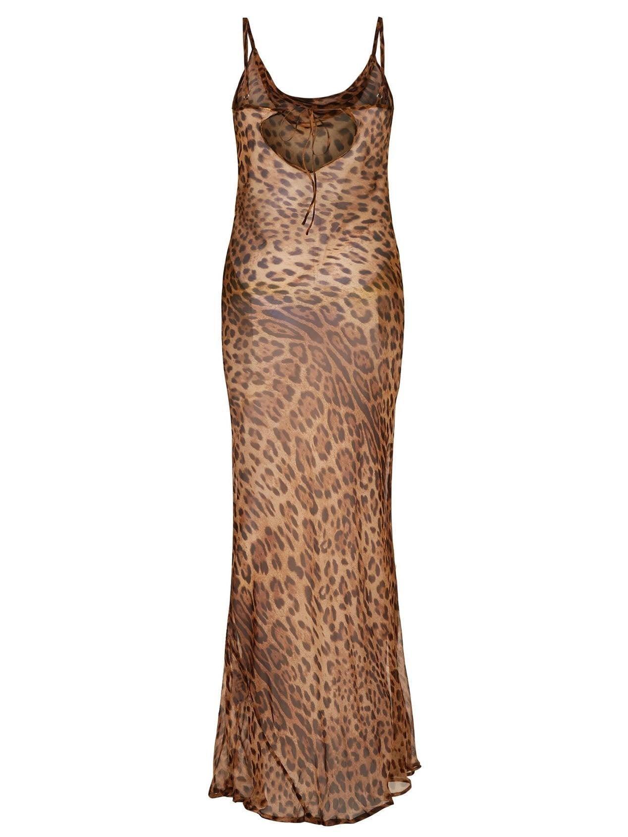 Zanele | Leopard Print Spaghetti Strap Maxi Dress
