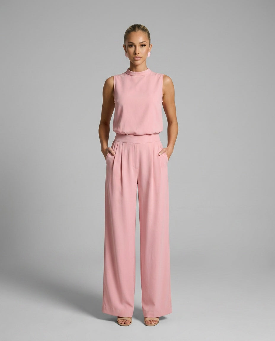 Greta | Sleeveless Wide-Leg Two-Piece Co-Ord Set